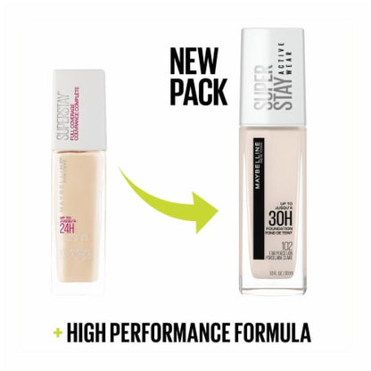 Maybelline Super Stay Longwear Liquid Foundation, Up to 30HR Wear, 130 Buff Beige, 1 fl oz