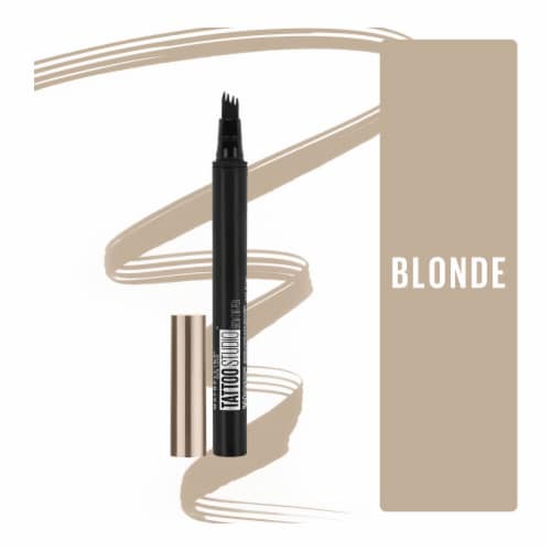 MAYBELLINE New York Tattoo Studio Brow Tint Pen Up To 24 Hr Wear, 350 Blonde, 0.34 oz