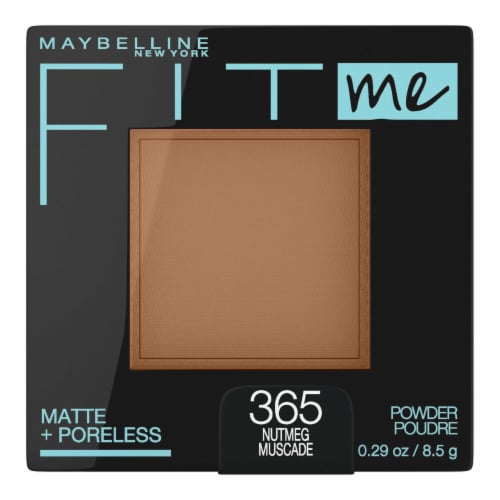 MAYBELLINE New York Fit Me Matte + Poreless Pressed Face Powder Makeup, 365 Nutmeg, 0.29 oz