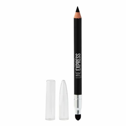 MAYBELLINE New York Line Express Sharpenable Wood Pencil Eyeliner, Ebony Black, 0.035 oz