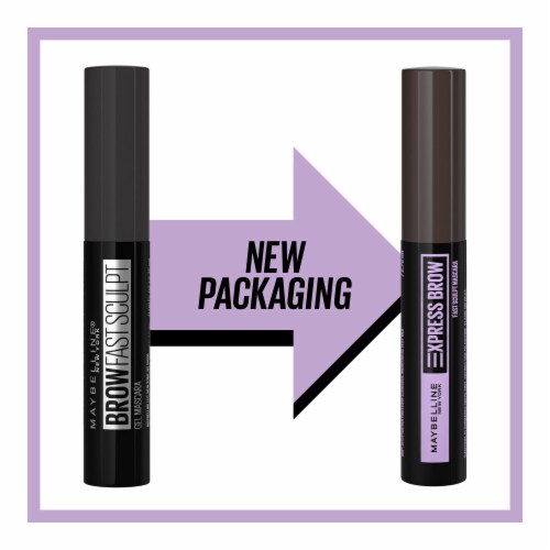 MAYBELLINE New York Express Brow Fast Sculpt Gel Brow Mascara, 257 Medium Brown, 0.09 oz