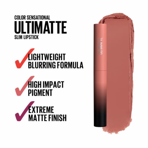 MAYBELLINE New York Color Sensational Ultimatte Slim Lipstick Makeup, 699 More Buff