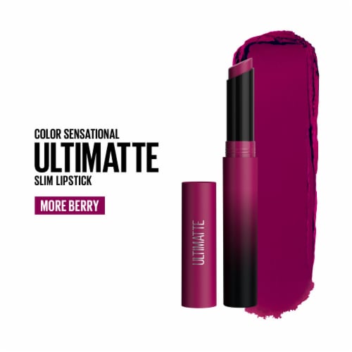 MAYBELLINE New York Color Sensational Ultimatte Slim Lipstick Makeup, 099 More Berry