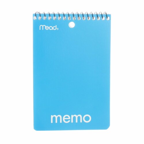 Mead College Ruled Memo Book, 4" X 6" - Assorted Colors, 40 Sheets