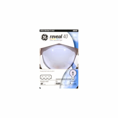 GE 40W Reveal Clear G25 Globe Light Bulb