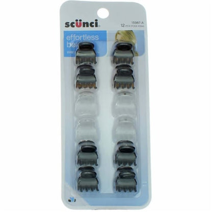 Scünci Effortless Beauty Everyday Fashion Mini Jaw Clips, 6 CT