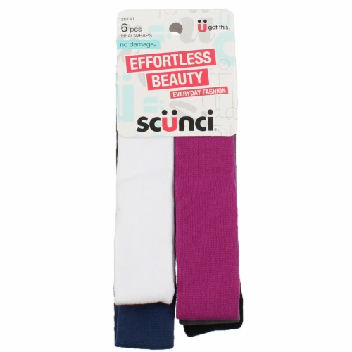 Scünci Effortless Beauty No Damage Headwraps Assorted Color, 5 CT