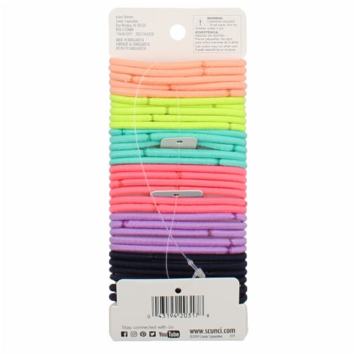 Scünci No Damage Hair Elastics Medium, Natural, Assorted, 18 CT