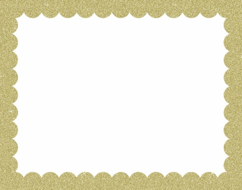 UCreate Premium Poster Board, 1 count - Scalloped Gold Glitter Border, 28" x 22"