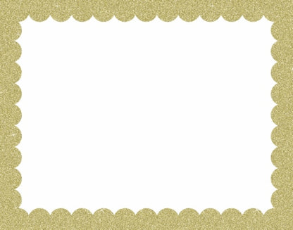 UCreate Premium Poster Board, 1 count - Scalloped Gold Glitter Border, 28" x 22"