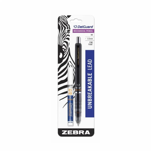Zebra DelGuard Fine Point Mechanical Pencil with Lead Refill, #2 HB Lead