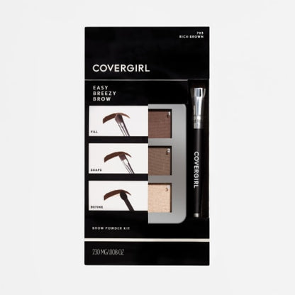 CoverGirl Easy Breezy Brow Powder Kit 705 Rich Brown