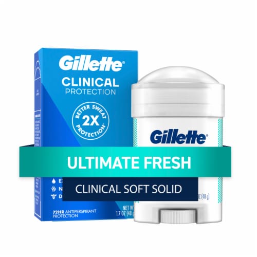 Gillette Deodorant Clinical Soft Solid Ultimte Fresh 1.7oz
