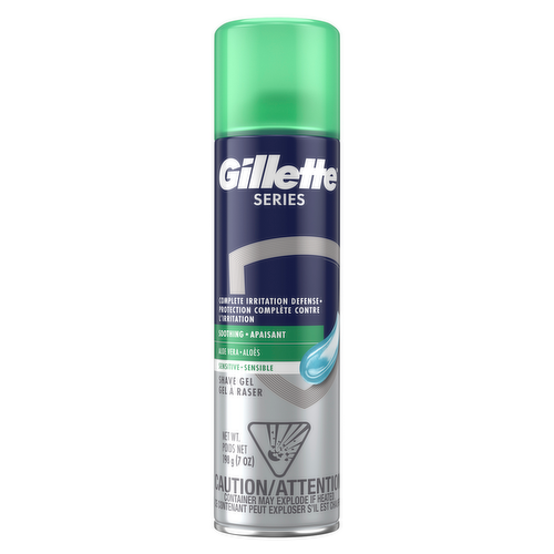 Gillette Series Soothing Shave Gel for men with Aloe Vera, 2.5oz