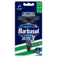 Barbasol Ultra 3 Disposable Razors 4 Count (3in)