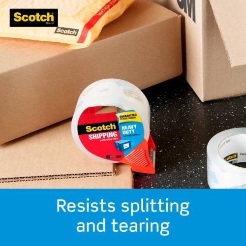 Scotch Heavy Duty Shipping Packing Tape with Dispenser, 2" x 54.6 yds