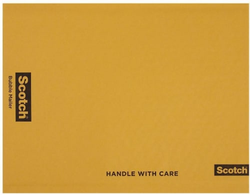 Scotch Plastic Bubble Mailer, 4 count Yellow - Size 5, 10.5" x 15.25"