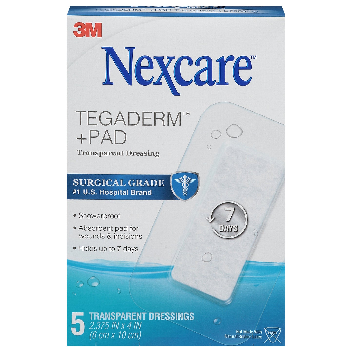 NEXCARE TEGADERM +PAD 2-3/8"X4" 5CT