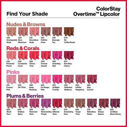 REVLON ColorStay Overtime Lipcolor - 270 Relentless Raisin