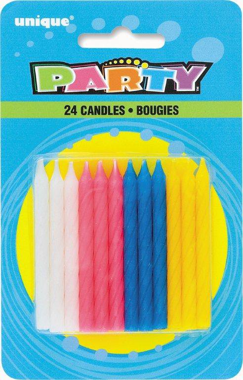 Unique 24 Count Twist Birthday Candles