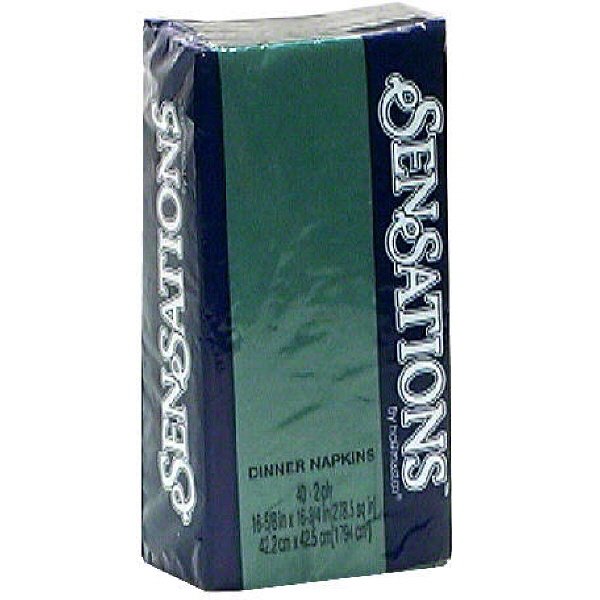 SENSATIONS Beverage Napkins - Fresh Green, 40 count