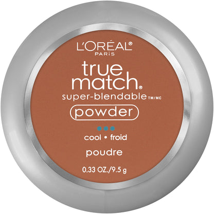 L'ORÉAL PARIS True Match Super-Blendable Oil Free Makeup Powder, C7 Nut Brown, 0.33 oz.
