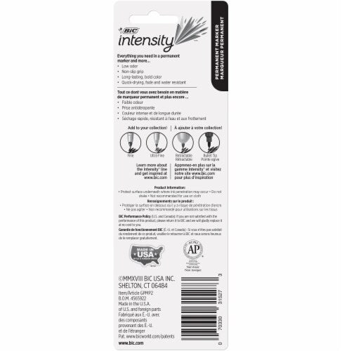 BiC ECO-lutions Recycled Fine Point Permanent Marker - Black, 3 count