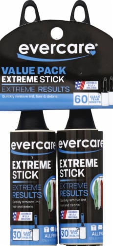 Evercare Mega Extreme Stick Lint Roller 25 Xl Sheets (4in)