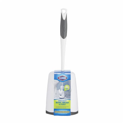 CLOROX Toilet Bowl Brush With Hideaway Caddy