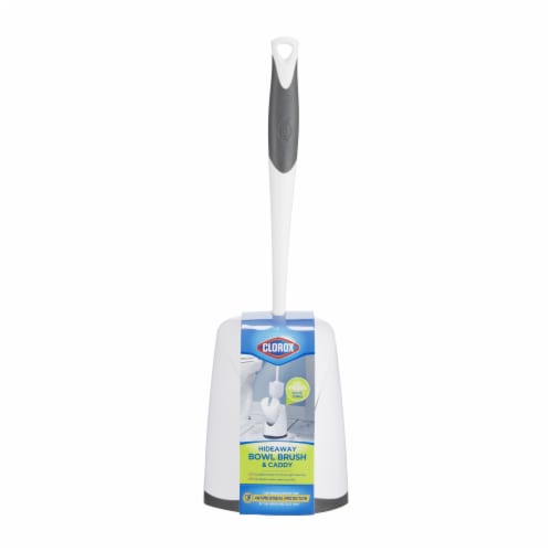 CLOROX Toilet Bowl Brush With Hideaway Caddy