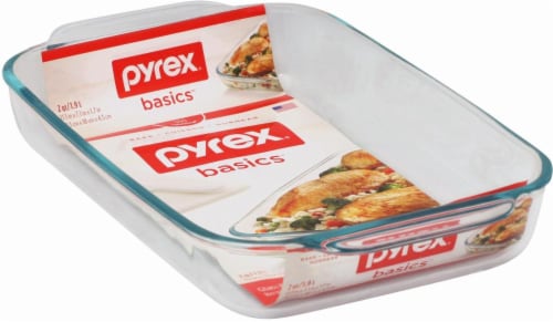 Pyrex Bakeware 4.8 Quart Oblong Baking Dish, Clear