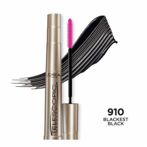 L'ORÉAL PARIS Telescopic Original Washable Lengthening Mascara, 910 Blackest Black, 0.24 fl. oz.