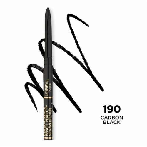 L'ORÉAL PARIS Pencil Perfect Self-Advancing Eyeliner, 190 Carbon Black, 0.01 oz.