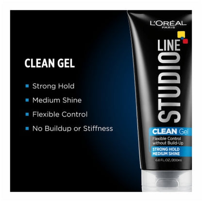 L'ORÉAL PARIS Studio Line Clear Minded Clean Gel - Strong Hold, 6.8 fl. oz.