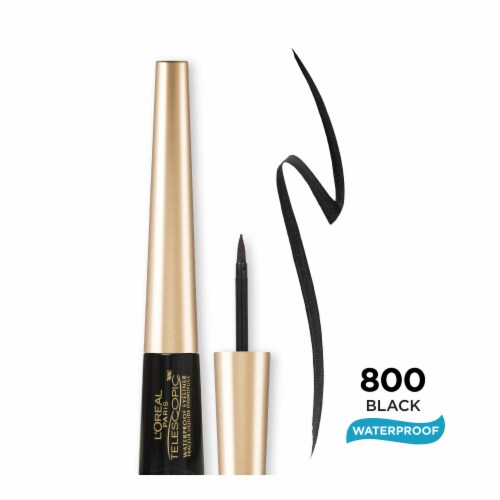 L'ORÉAL PARIS Telescopic Precision Liquid Waterproof Eyeliner, 800 Black, 0.06 fl. oz.