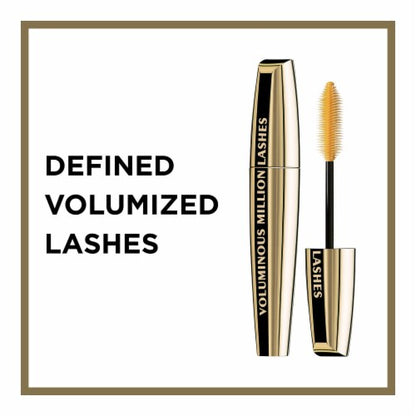 L'ORÉAL PARIS Voluminous Million Lashes Mascara, 655 Black Brown, 0.32 fl. oz.