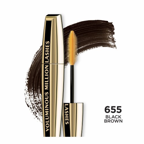 L'ORÉAL PARIS Voluminous Million Lashes Mascara, 655 Black Brown, 0.32 fl. oz.