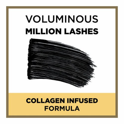 L'ORÉAL PARIS Voluminous Million Lashes Waterproof Mascara, 630 Black Waterproof, 0.32 fl. oz.