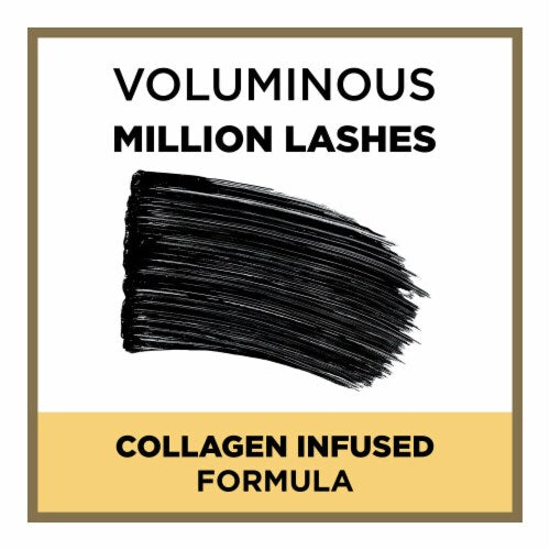 L'ORÉAL PARIS Voluminous Million Lashes Waterproof Mascara, 630 Black Waterproof, 0.32 fl. oz.