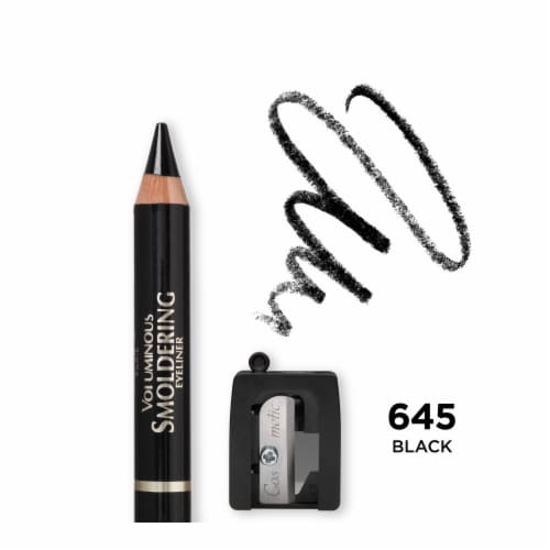 L'ORÉAL PARIS Voluminous Smoldering Eyeliner with Custom Sharpener, 645 Black, 0.087 oz.