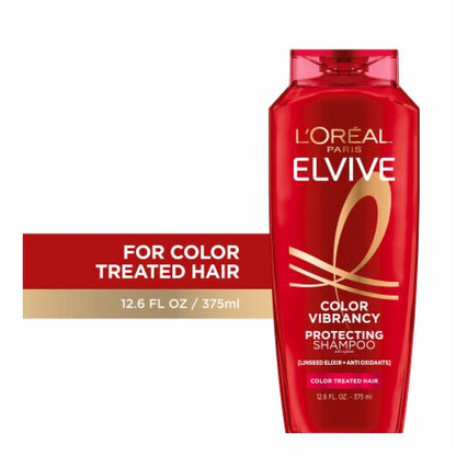 L'ORÉAL PARIS Elvive Color Vibrancy Protecting Shampoo for Color Treated Hair, 12.6 fl. oz.