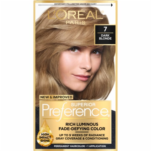 L'ORÉAL PARIS Superior Preference Permanent Hair Color, 7 Dark Blonde, 6.5 fl. oz.