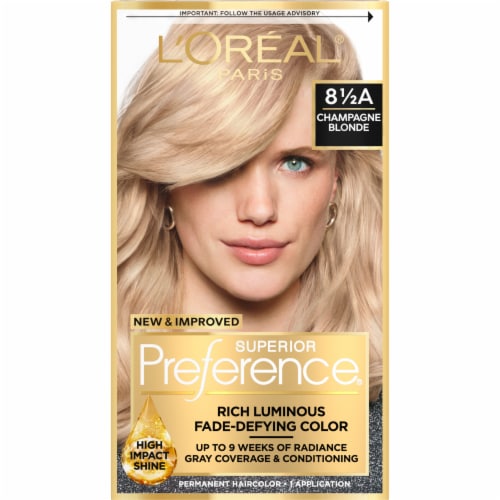 L'ORÉAL PARIS Superior Preference Permanent Hair Color, 8.5A Champagne Blonde, 6.5 fl. oz.