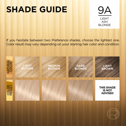 L'ORÉAL PARIS Superior Preference Permanent Hair Color, 9A Light Ash Blonde, 6.5 fl. oz.