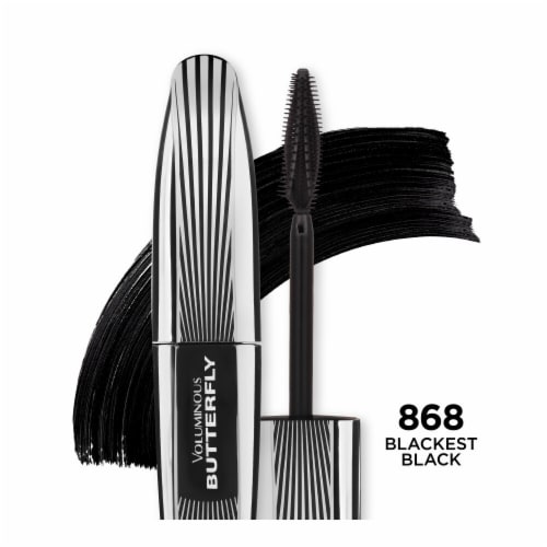 L'ORÉAL PARIS Voluminous Butterfly Lengthening Washable Mascara, 868 Blackest Black, 0.22 fl. oz.