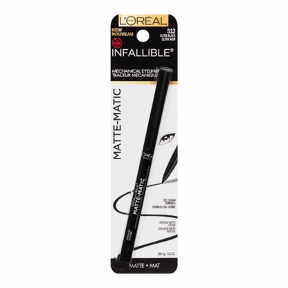 L'ORÉAL PARIS Infallible Matte-Matic Mechanical Eyeliner, 512 Ultra Black, 0.01 oz.