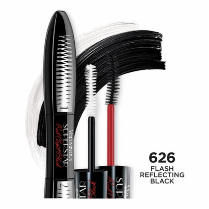 L'ORÉAL PARIS Voluminous Superstar Red Carpet Washable Mascara, 626 Flash Reflecting Black, 0.41 fl. oz.