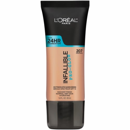 L'ORÉAL PARIS Infallible Pro-Glow Foundation, 207 Sand Beige, 1 fl. oz.