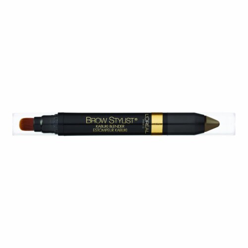 L'ORÉAL PARIS Brow Stylist Kabuki Blender Brow Crayon, 312 Blonde, 0.05 oz.