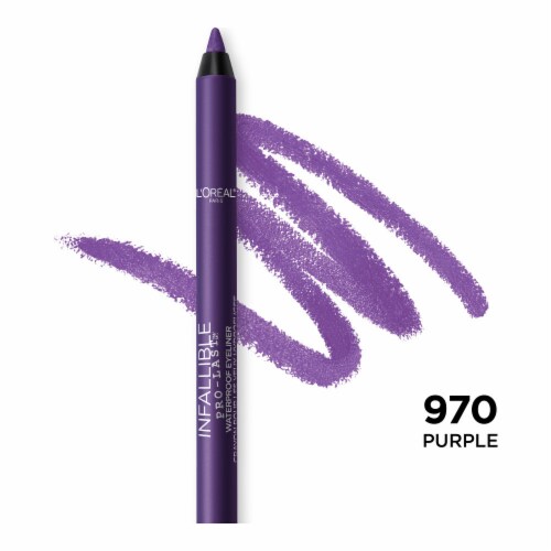 L'ORÉAL PARIS Infallible Pro-Last Waterproof, Up to 24HR Pencil Eyeliner, 970 Purple, 0.042 oz.